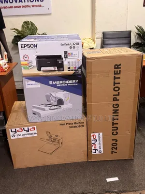 Full Package Heatpress, Plotter, Printer, Embroidery Machine