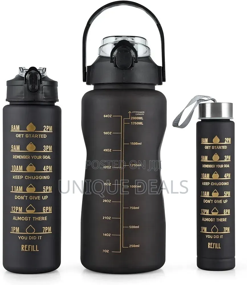 3 Pc Sticker Water Bottle