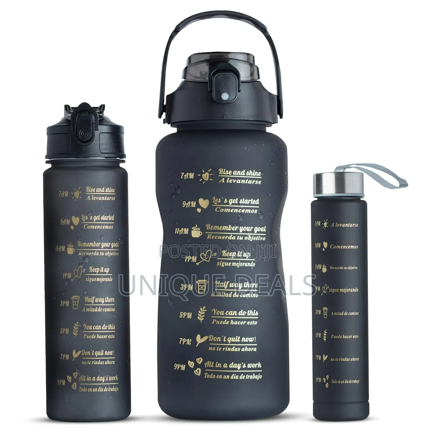 3 Pc Sticker Water Bottle