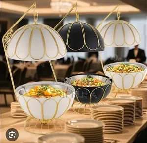 Unique Stainless Steel Round Chafing Dish Buffet Set