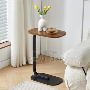 C-Shaped Sofa Side Coffee Table, Small End Table