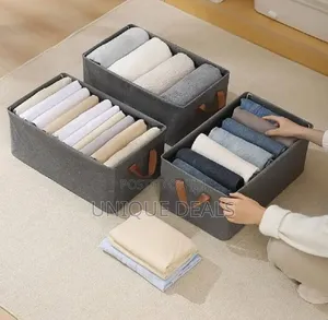 3pcs Foldable Storage Box for Clothes Closet Storage Baskets