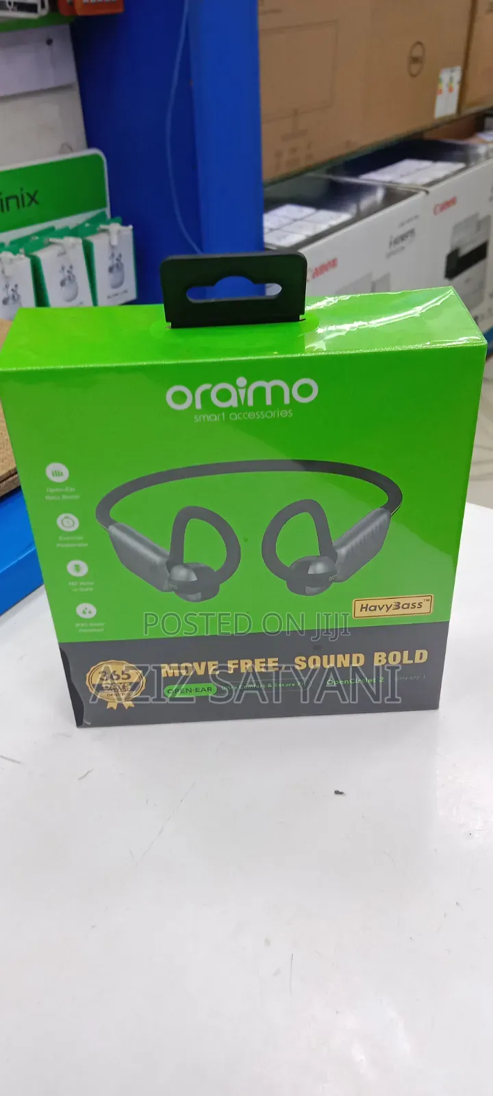 100% Oraimo Opencirclet 2 Ipx5 Steps Tracking Open-Ear Earphones