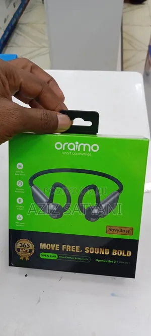 100% Oraimo Opencirclet 2 Ipx5 Steps Tracking Open-Ear Earphones
