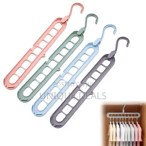 9 Holes Drying Rack Foldable Plastic Hangers