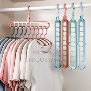9 Holes Drying Rack Foldable Plastic Hangers