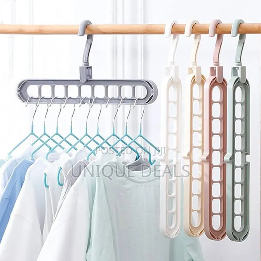 9 Holes Drying Rack Foldable Plastic Hangers