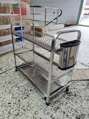 Metallic 3 Layered Dish Rack
