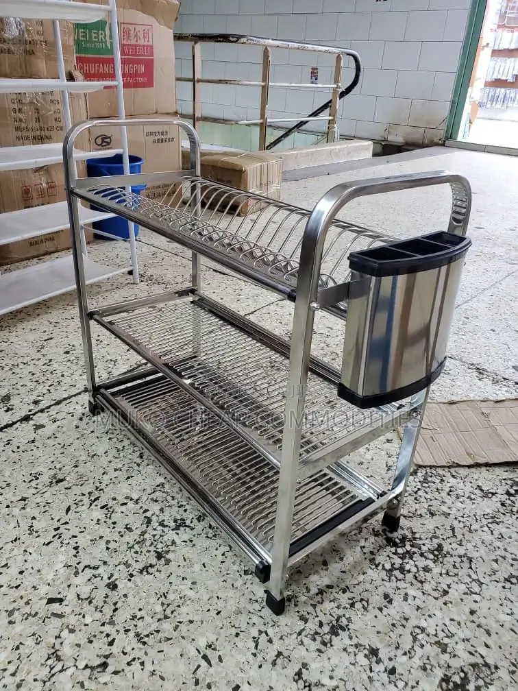 Metallic 3 Layered Dish Rack