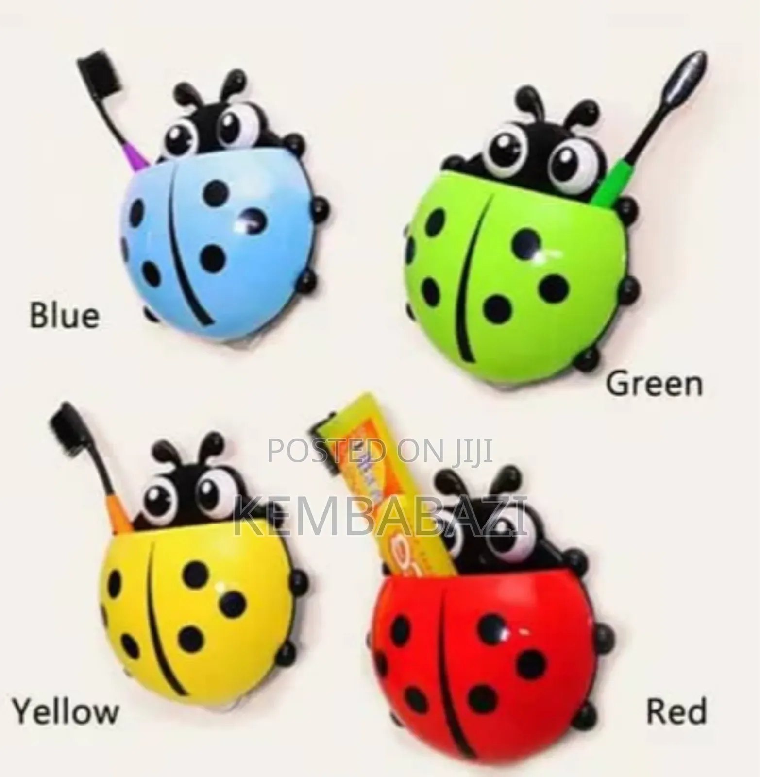 Ipiece Cute Ladybug Kids Tooth Brush Holder