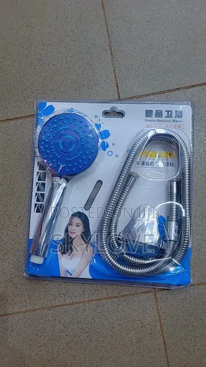 New Telephone Hand Shower Head Set With Hose-blue, Strong Pressure