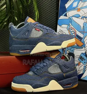 Levis X Air Jordan 4 Retro Denim Sneakers