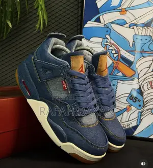 Levis X Air Jordan 4 Retro Denim Sneakers