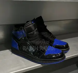 Patent Royal Blue Air Jordan 1 High Retro Unisex Sneakers
