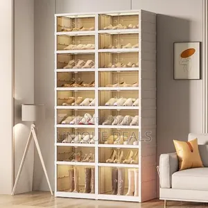 Collapsible Shoe Rack Organizer 9 Tiers-36 Pairs Foldable