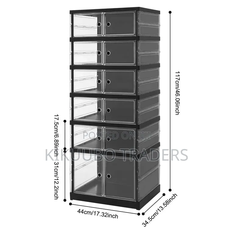 6-Tier Shoe Organizer, Home Foldable Shoe Storage Box