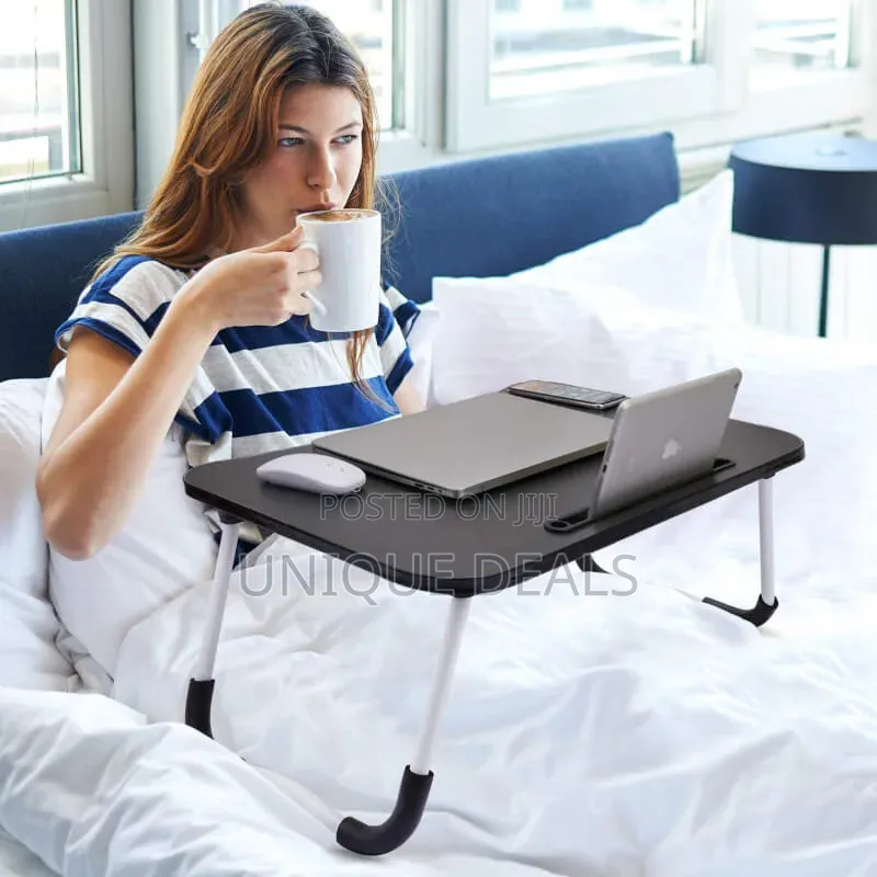 Foldable Black Laptop Table