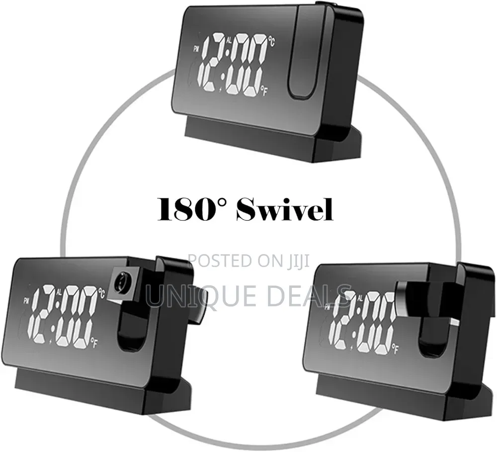 Digital Led Projection Alarm Clock With Temperature Display