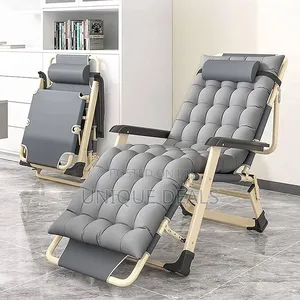 Outdoor Folding Chairs Set of 2 With Head Pillow and Cushion