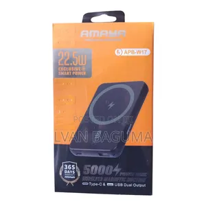 Amaya 5000mah Wireless Magnetic Power Bank (22.5w Fast Charge)