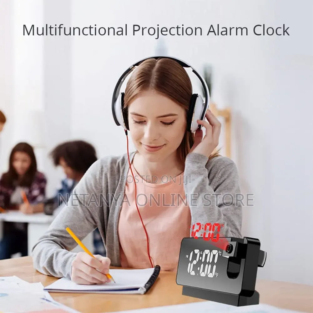 Led Digital Alarm Clock With Projection