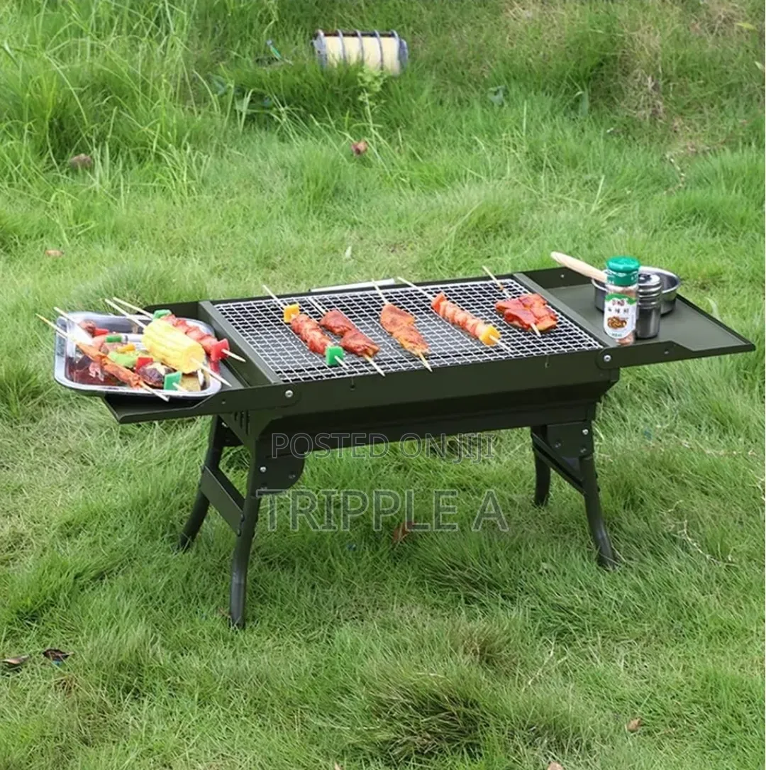 Portable Green Foldable Charcoal BBQ Grill