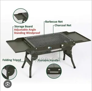 Portable Green Foldable Charcoal BBQ Grill
