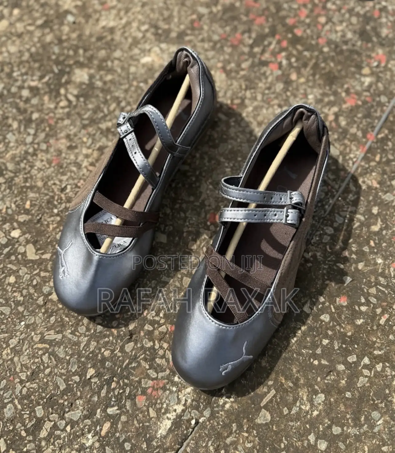 Silver/Black Puma Speedcat Ballet Lace Shoes