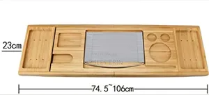 Expandable Bamboo Bathtub Caddy Tray