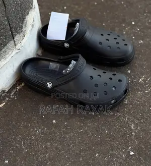 Black Croc Classic Clogs