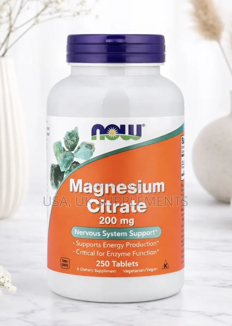 Now Magnesium Citrate 200mg 250 Tablets
