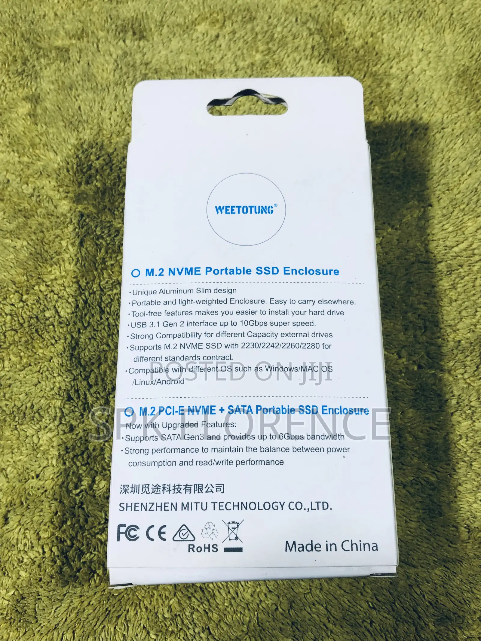 M.2 Nvme Portable SSD Enclosure