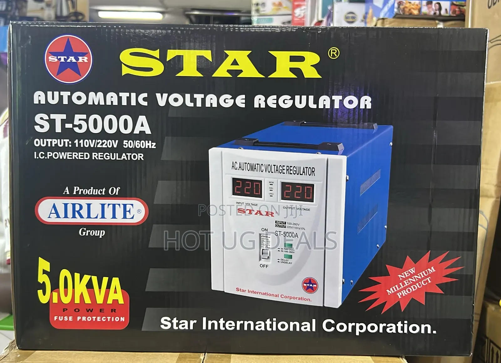 Star St-5000a Automatic Voltage Regulator - Black