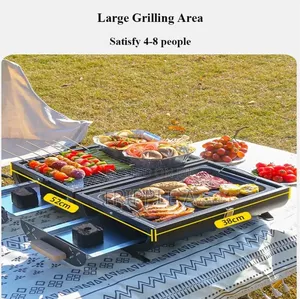 Portable, Double - Sided Charcoal Barbecue Grill
