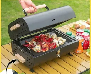 Portable, Double - Sided Charcoal Barbecue Grill