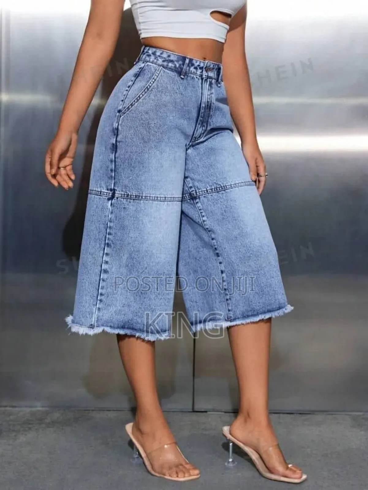 Distressed Rugged Jeans Look