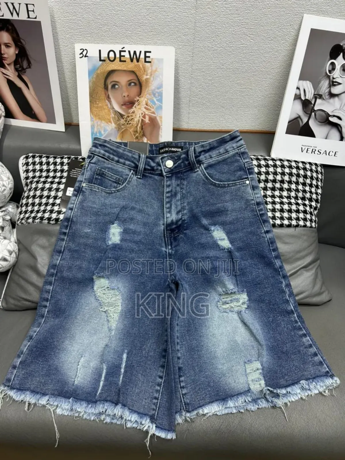 Distressed Rugged Jeans Look