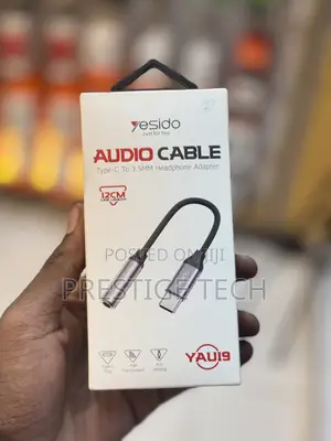 Yesido Audio Cable, Lightning to 3.5mm Adapter, iPhone to Aux Dongle