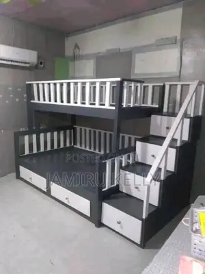 Space -Saving Double Daker Bed With Built -in Drawes