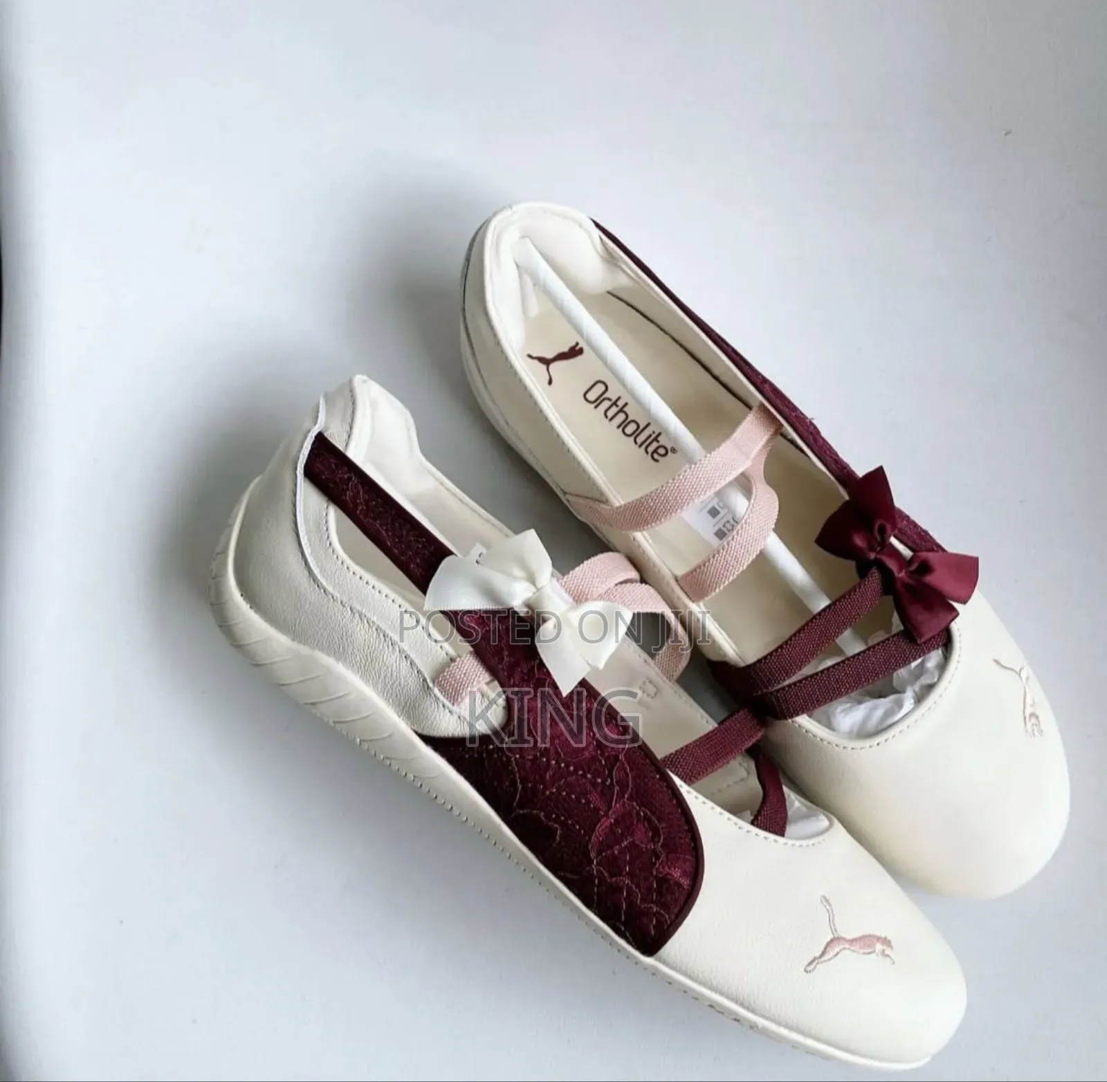 Puma Speedcat Ballet Lace Shoes Frosted Ivory Ruby Shimmer