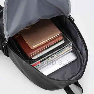 Minimalist Black Urban Backpack Laptop Bag - Black