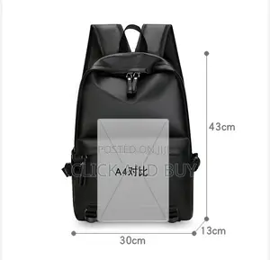 Minimalist Black Urban Backpack Laptop Bag - Black