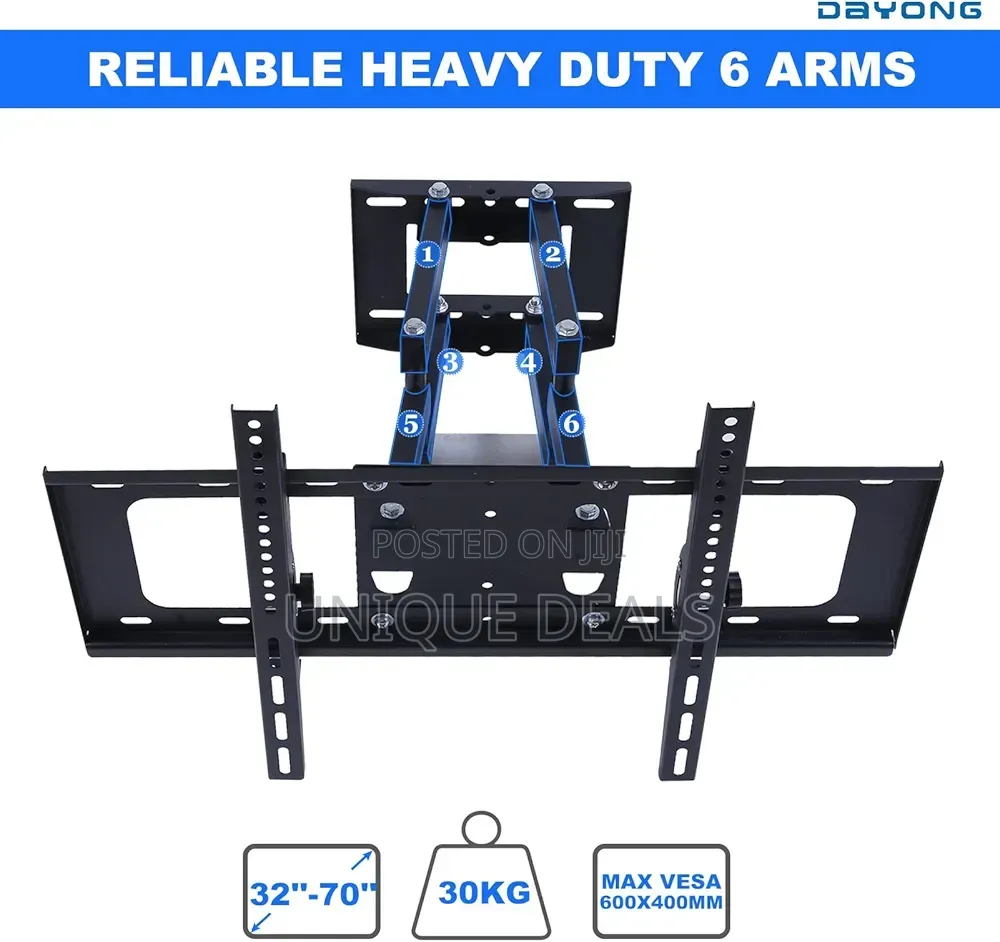 Full Motion Tv Wall Mount For Most 32-70 Inch Tvs