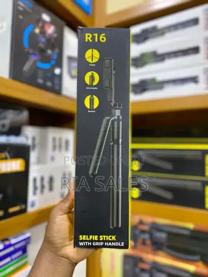 R16 Selfie Stick With a Built-in Tripod Stand.