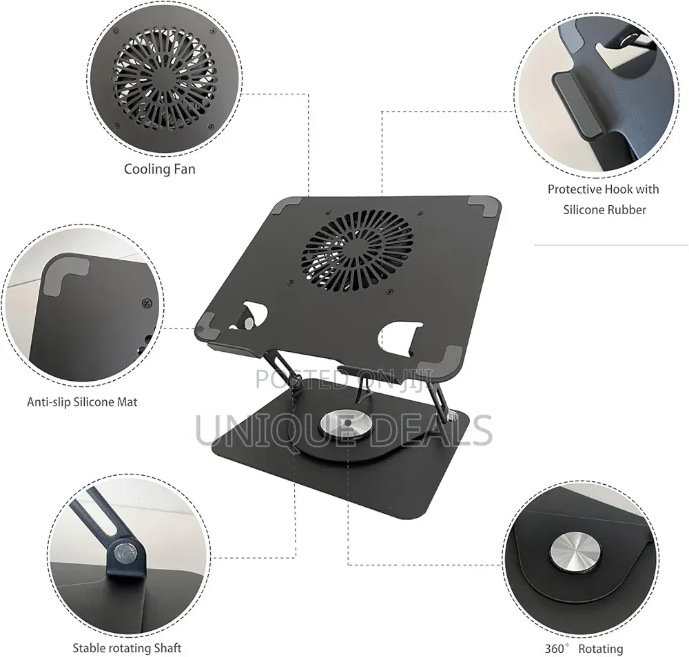 360° Rotating Laptop Stand With Fan,