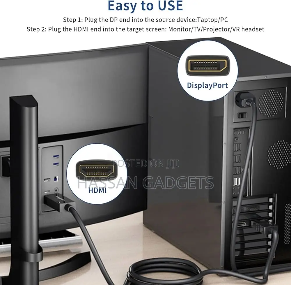 Displayport to Hdmi Cable Dp to Hdmi Cable