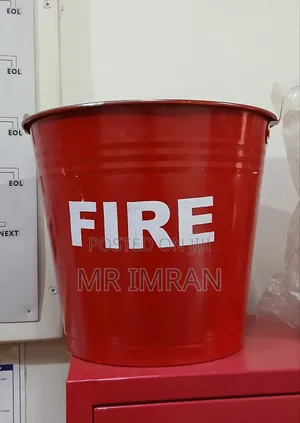 Red Metal Fire Bucket