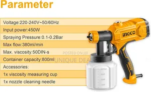 Ingco 450w Electric Spray Gun, 800ml