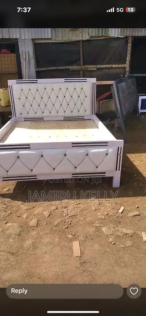 Designer White Tufted Bed – Luxury Bedroom Upgrade