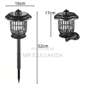 2in1 Solar-Powered Outdoor Light and Bug Zapper Mosquito Killing Lamp